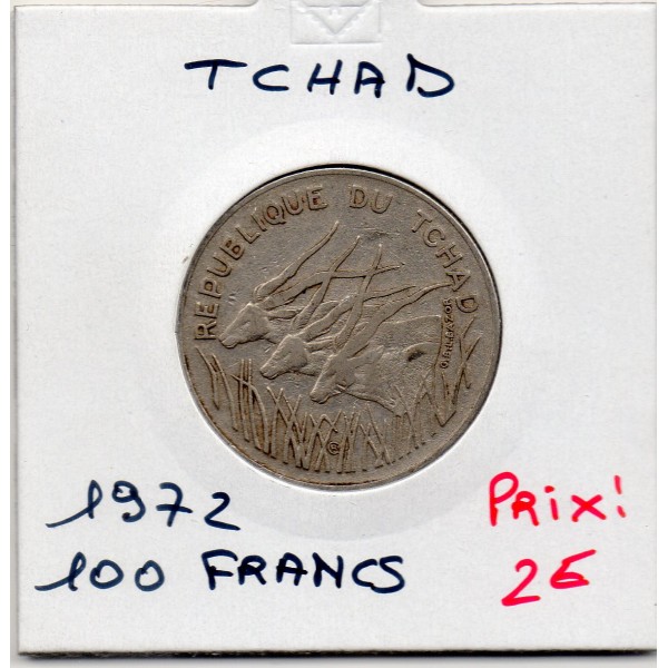 Tchad 100 Francs 1972 TTB, KM.2