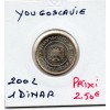 Yougoslavie 1 dinar 2002 Spl, KM.180 Banque nationale serbe