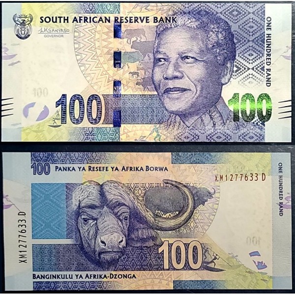 Afrique du sud P.146, Neuf, Billet de 100 rand 2018 Mandela jeune