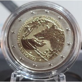 2 euro commémorative BE Polissage inversé, Saint Marin 2026, Saint François d'Assise
