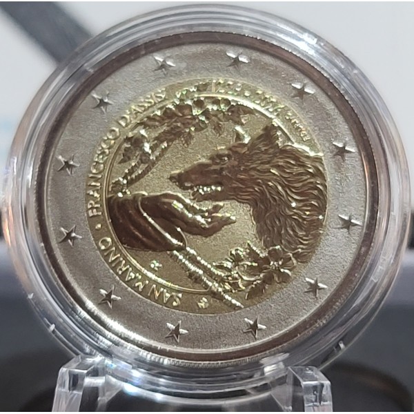 2 euro commémorative BE Polissage inversé, Saint Marin 2026, Saint François d'Assise