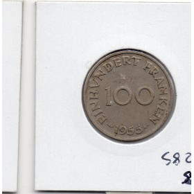 Sarre Saar, 100 franken 1955 Sup, Gad.4