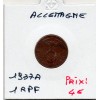 Allemagne 1 reichspfennig 1937 A, TTB KM.89 Berlin