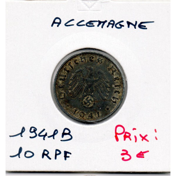 Allemagne 10 reichspfennig 1941 B, TTB KM.101 Vienne