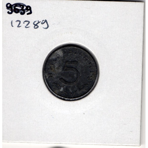 Allemagne 5 reichspfennig 1942 A, TTB KM.100 Berlin