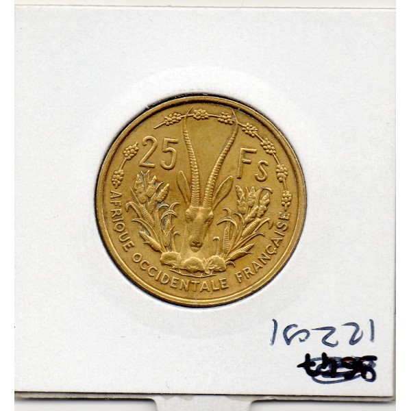 AOF Afrique Occidentale Française 25 Francs 1956 Sup, Lec.18