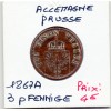 Prusse 3 pfennig 1867 A, TTB, KM.482 Wilhelm I