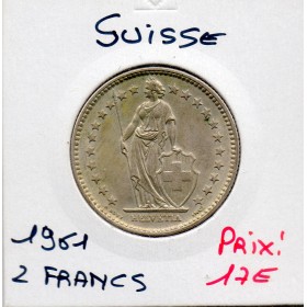 Suisse 2 francs 1961 Sup, KM.21
