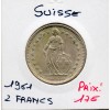 Suisse 2 francs 1961 Sup, KM.21
