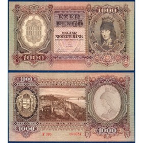 Hongrie Pick N°116, Billet de banque de 1000 Pengo 1943