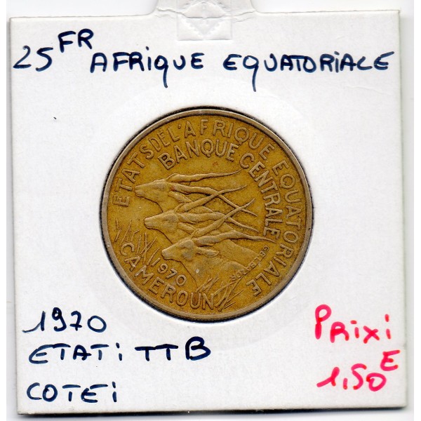 Aef Cameroun 25 francs 1970 TTB, Lec.4