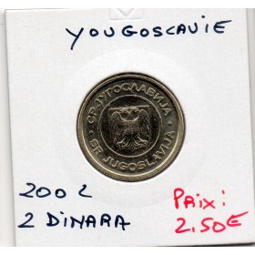 Yougoslavie 2 dinara 2002 Spl, KM.181 Monastere Gracanica