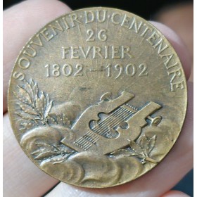 Médaille Victor Hugo centenaire Naissance, 1902 Chaplain Corne
