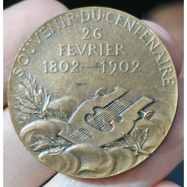 Médaille Victor Hugo centenaire Naissance, 1902 Chaplain Corne