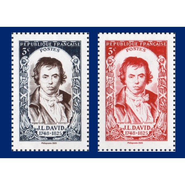 Timbre France 5924-5925, Jacques-Louis David, Neuf