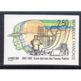 Timbre Yvert No 2726a non dentelé Ecole Spéciale des travaux Publics