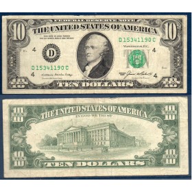 Etats Unis P.476, TB Cleveland Billet de 10 Dollars 1985 Série D
