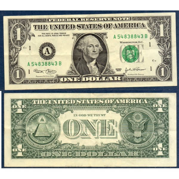 Etats Unis P.515a Boston, TTB Billet de 1 Dollar 2003 série A