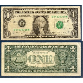 Etats Unis P.480b NEw york, TB Billet de 1 Dollar 1988A série B