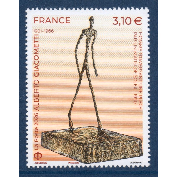 Timbre France 5948, Alberto Giacometti, Neuf