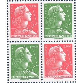 Timbre France 5926-5927 bloc de 4, 70 ans de la Marianne de Muller, Neuf