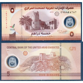 Emirats Arabes Unis P.36b, neuf, Billet de 5 dirhams 2023 Fort Ajman