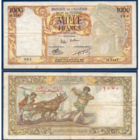 Algérie P.107b, TB+, Billet de 1000 francs 12.2.1958 agriculture