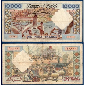 Algérie P.110, TB Billet de 10000 Francs 3.2.1955