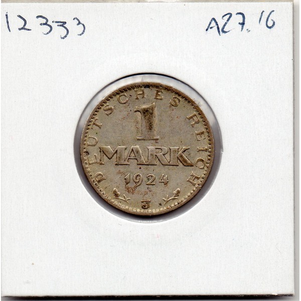 Allemagne 1 reichsmark 1924 J, TTB KM.42 Weimar