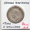 Grande Bretagne 2 Shillings 1941 TTB+, KM 855 pièce de monnaie