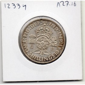 Grande Bretagne 2 Shillings 1941 TTB+, KM 855 pièce de monnaie