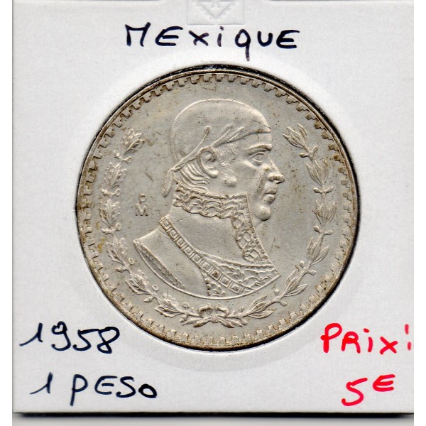 Mexique 1 Peso 1958 Sup, KM.459 Morelos y Pavon