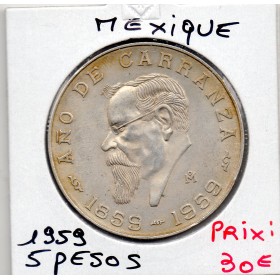 Mexique 5 Pesos 1971 Sup, KM.471 Carranza