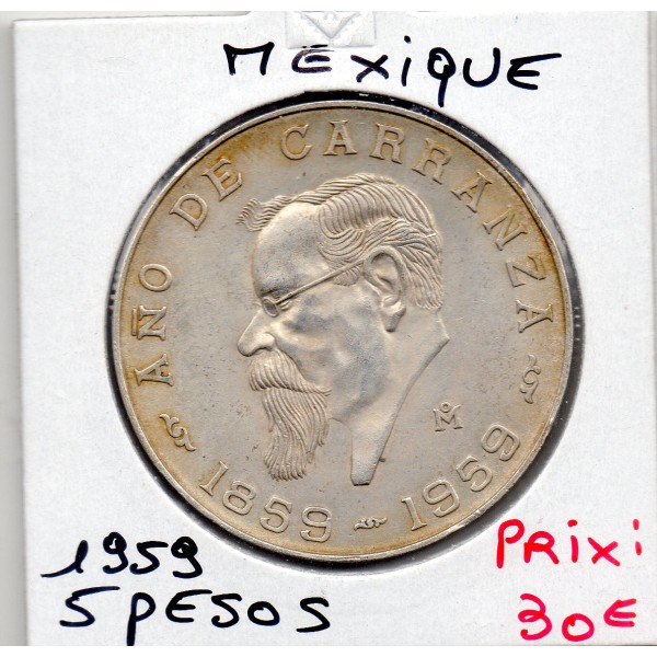 Mexique 5 Pesos 1971 Sup, KM.471 Carranza