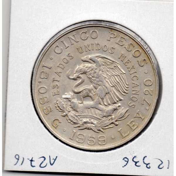 Mexique 5 Pesos 1971 Sup, KM.471 Carranza