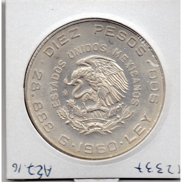Mexique 10 Pesos 1960 Sup, KM.476 Guerre d'indépendance