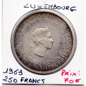 Luxembourg 250 francs 1963 Sup, KM.53 Grande-Duchesse Charlotte