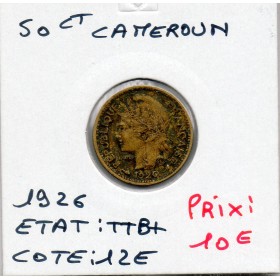 Cameroun 50 centimes 1926 TTB+, Lec.4