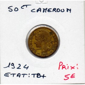 Cameroun 50 centimes 1924 TB+, Lec.2
