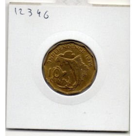 Seychelles 10 cents 1976 Spl, KM.23 Déclaration d'indépendance