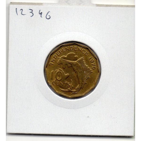 Seychelles 10 cents 1976 Spl, KM.23 Déclaration d'indépendance
