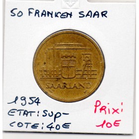 Sarre Saar, 50 franken 1954 Sup-, Gad.3