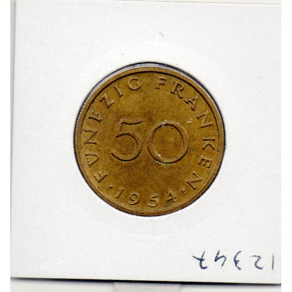 Sarre Saar, 50 franken 1954 Sup-, Gad.3