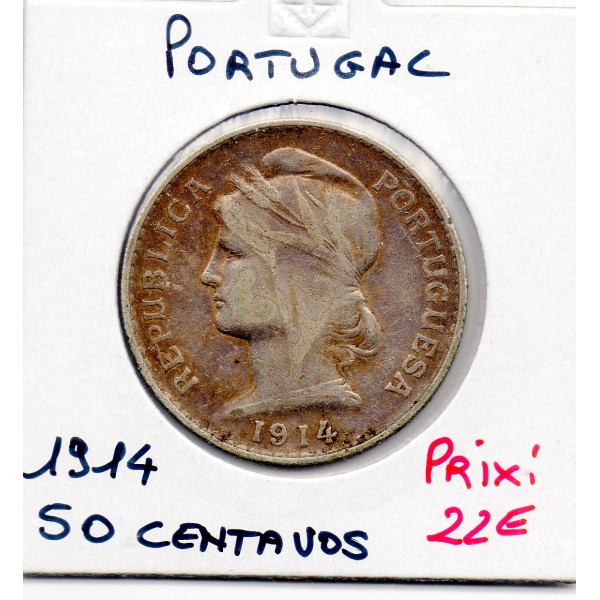 Portugal 50 centavos 1914 TTB, KM.561