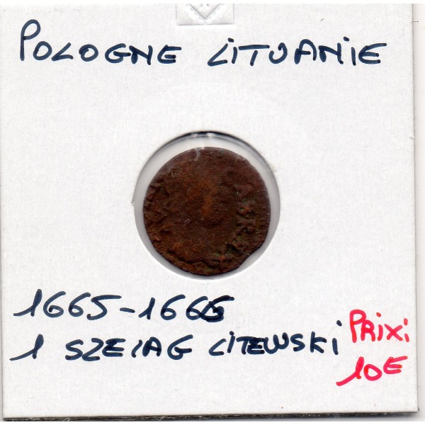 Pologne Lituanie Szelag 1665-1666 TB KM.50 Jan II Kazimierz Waza
