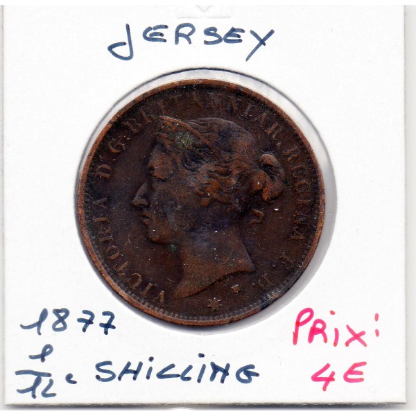 Jersey 1/12 Shilling 1877 TTB, KM.8 Victoria