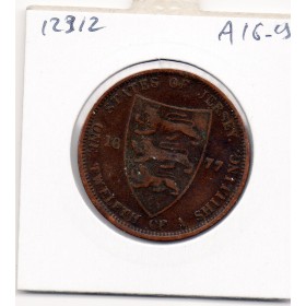 Jersey 1/12 Shilling 1877 TTB, KM.8 Victoria
