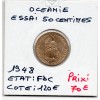 Océanie Essai 50 centimes 1948 sans listel FDC, Lec.3