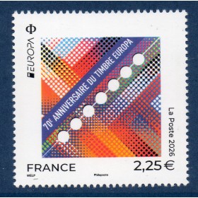 Timbre France 5972, 70ans Timbre Europa, Neuf