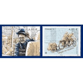 Timbre France 5984-5985, Les accords Matignon - Les Grandes Heures de l'Histoire, Neuf